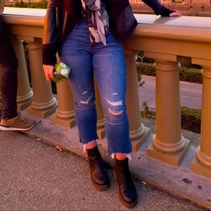 Madewell Cali Demi-Boot Distressed Jean